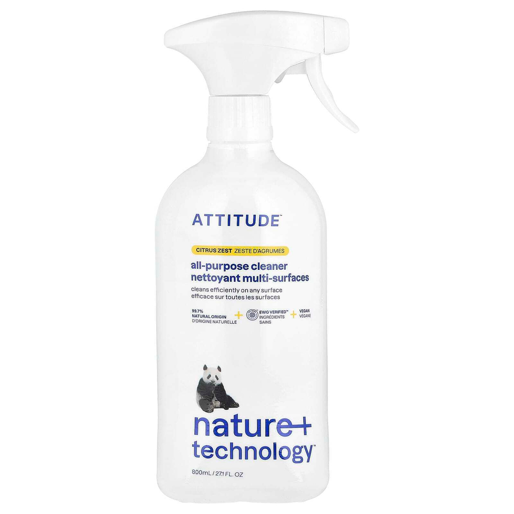 ATTITUDE, универсальное чистящее средство, цитрус, 800 мл (27,1 жидк. унции)