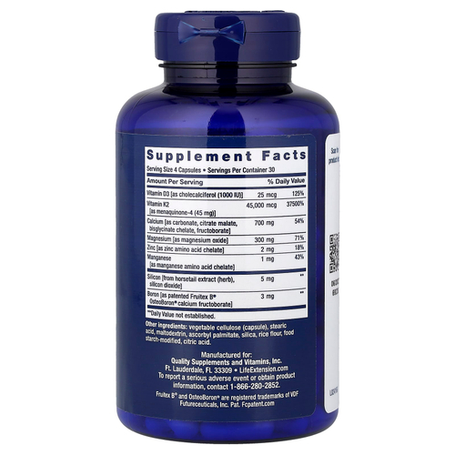 Life Extension, Bone Restore Elite, добавка с кальцием и суперэффективным витамином K2, 120 капсул