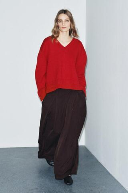 ZARA СВОБОДНЫЕ БРЮКИ С ЗАЩИПАМИ — ZW COLLECTION, КОРИЧНЕВЫЙ