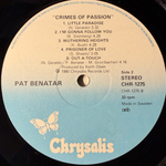 Pat Benatar - Crimes Of Passion (Швеция 1980г.)