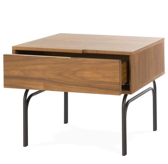 Прикроватная тумба Tara 60х60 см, шпон ореха