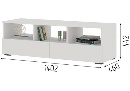 ТВ-тумба Woodville Элла ТБ 02 белый, белый