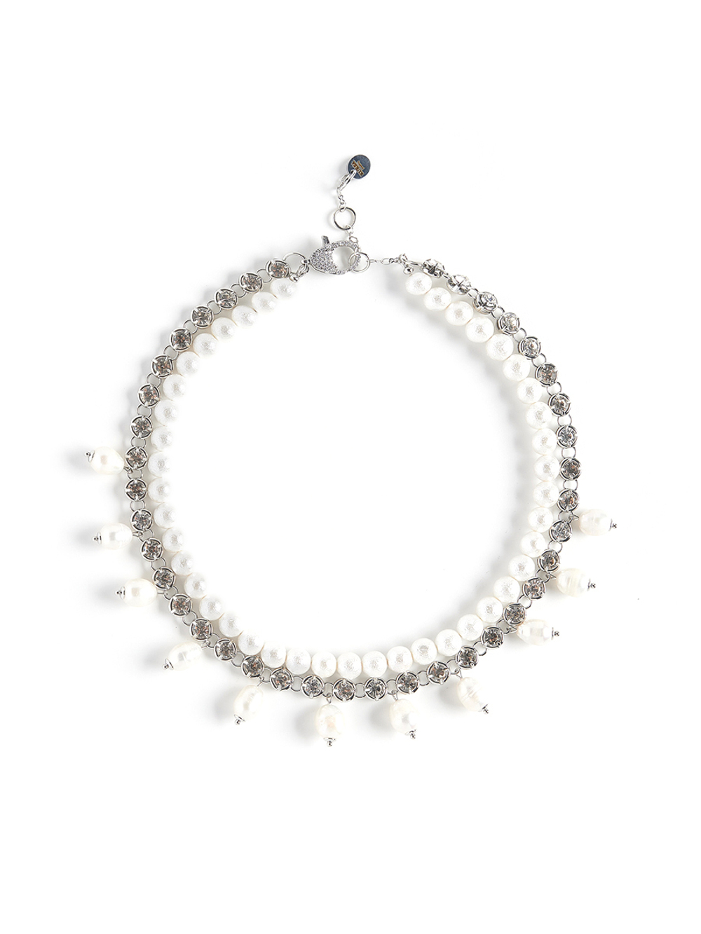 Колье "Rich White" Silver