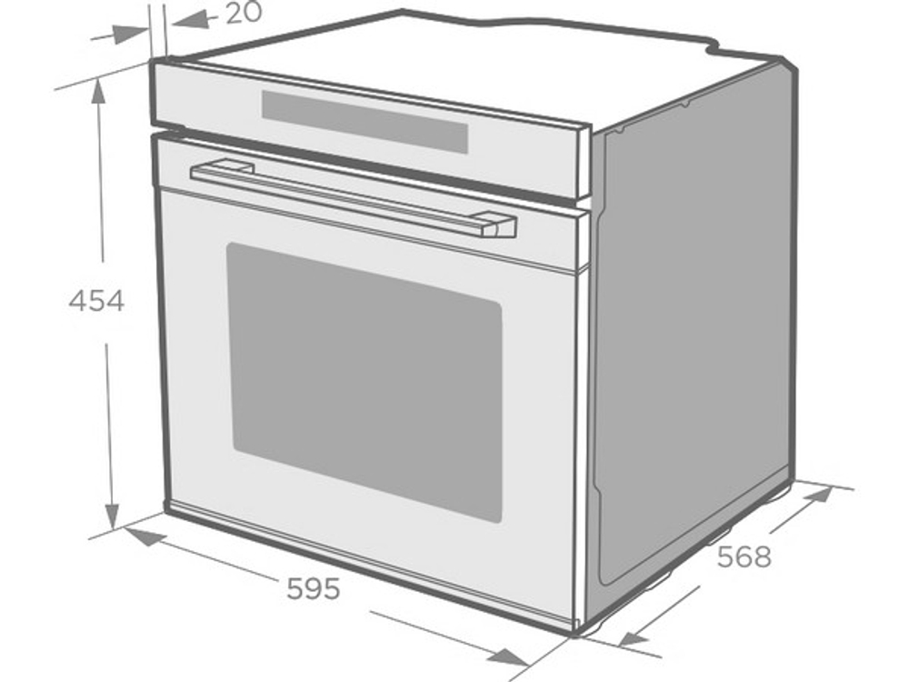 Духовой шкаф Midea MO95000STGB компактный с паром