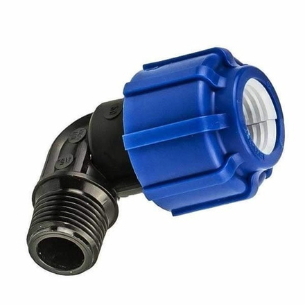 Отвод компрессионный ПНД Pro Aqua UNIO d32х1/2" наружная резьба