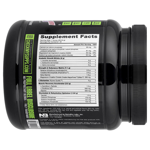 NutraBio, Reload Recovery Matrix, Grape Berry Crush, 841 г (1,85 фунта)