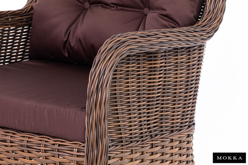 Комплект плетеной мебели МОККА SAN MARINO (стол обеденный, 8 кресел), Бронзовый