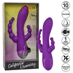 Вибромассажер с тройной стимуляцией CalExotics California Dreaming Long Beach Bootylicious (11.5 см х 3.25 см)