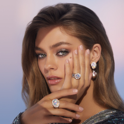 Кольцо с Мексиканским Опалом и Бриллиантами, R0029-5/1