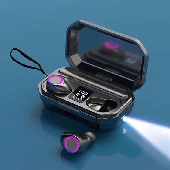 Наушники беспроводные TWS-M12 чёрные (black)