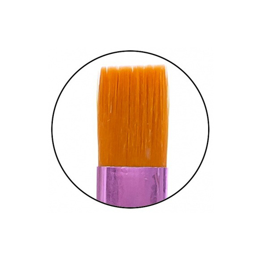 Кисть для рисования Basir художественная, нейлон, плоские, № 4,6,8,10,12, набор из 5 шт