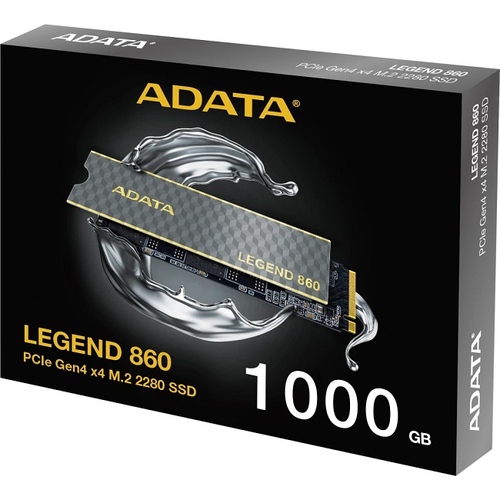 Жесткий диск SSD M.2 1Tb ADATA Legend 860, 6000/4000MBs, 550000 IOPS, TLC 3D NAND, 2280. PCI-E4.0x4 (SLEG-860-1000GCS)