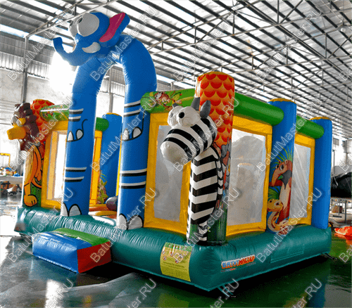 Коммерческий надувной батут "Зверинец" 4,5*4,5*3 м