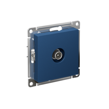 Розетка телевизионная оконечная TV AtlasDesign 1дБ механизм аквамарин SE ATN001191