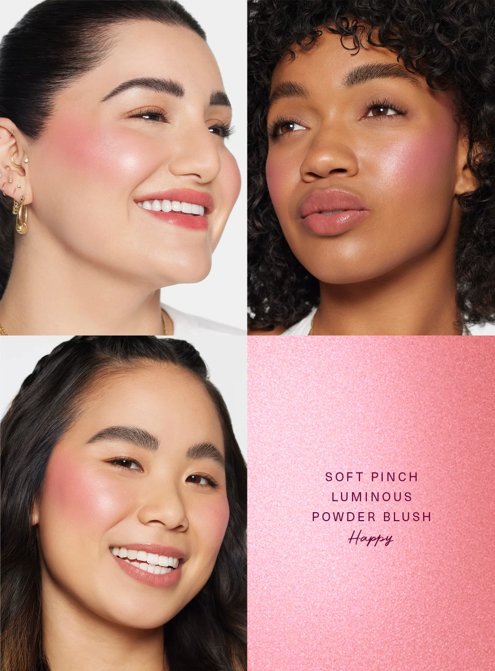 RARE BEAUTY Сияющие румяна в оттенке Happy Soft Pinch Luminous Powder Blush