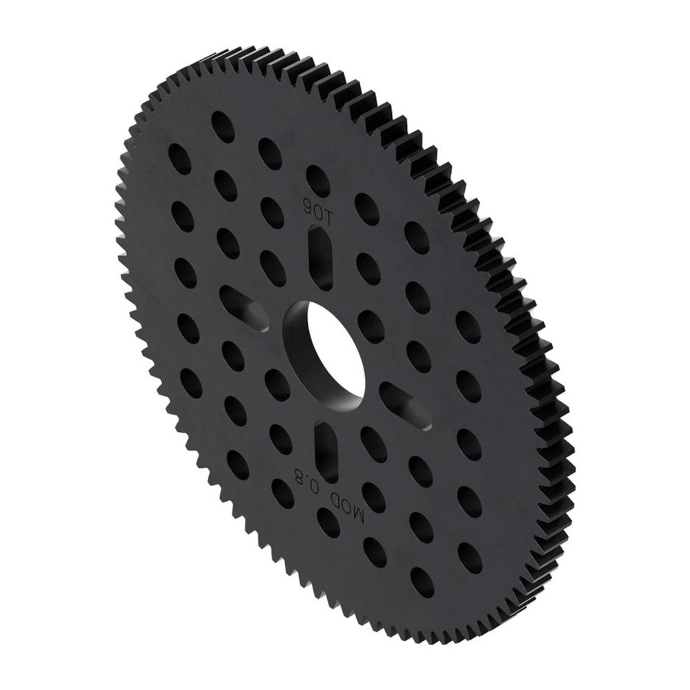 90 Tooth Hub-Mount Gear (MOD 0.8, 4mm Thick Acetal)
