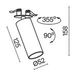 Встраиваемый светильник Technical C053CL-L12W4K-W-W