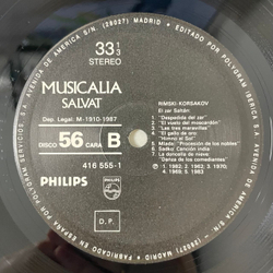 Винтажная виниловая пластинка LP Musicalia 56 Rimski Korsakov Н. А. Римский Корсаков Сборник (Испания 1987) Шехеразада, Сказка о царе Салтане