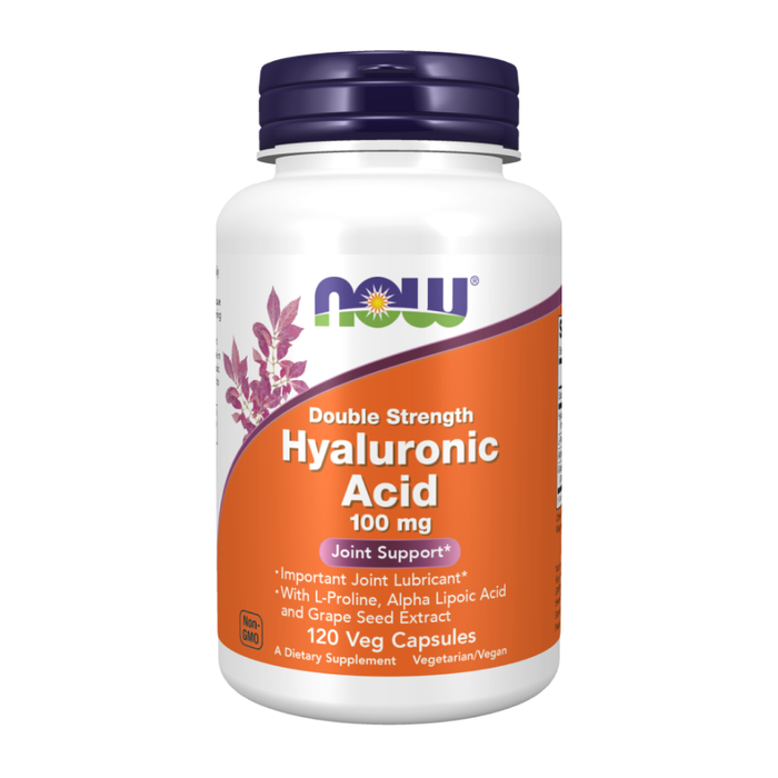 Гиалуроновая кислота 100 мг, Hyaluronic Acid  100 mg, Now Foods, 120 капсул