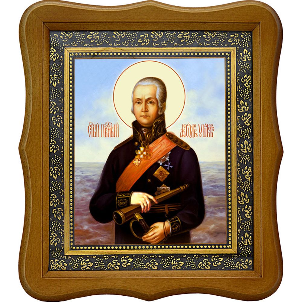 Феодор Ушаков Святой праведный адмирал. Икона на холсте.