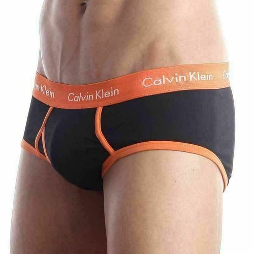 Мужские трусы брифы Calvin Klein 365 Black Orange Brief