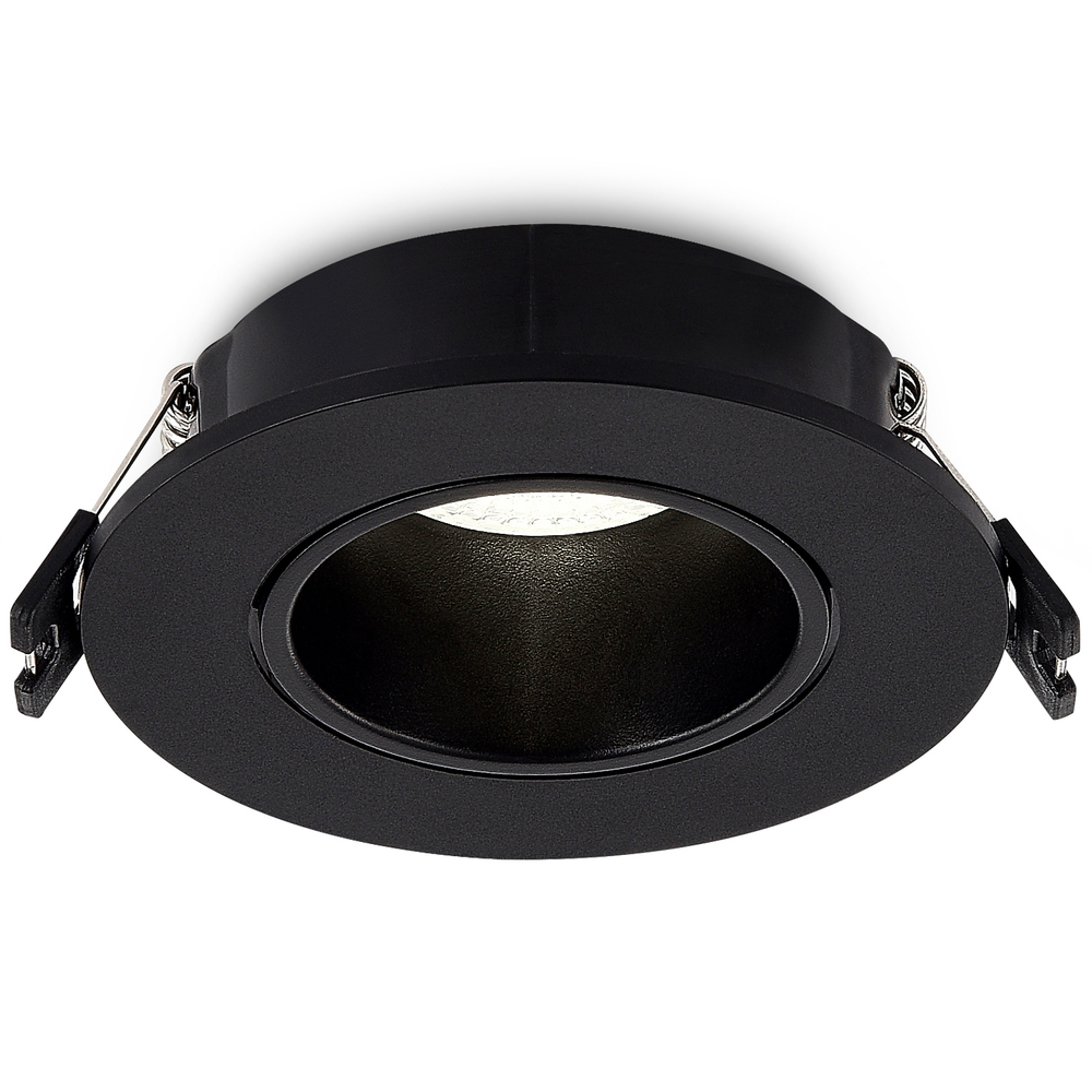 Светильник встраиваемый поворотный, черный, D90xH29мм, под лампу GU10, IP20