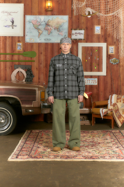 Рубашка Called a Garment Human Flannel Shirt "Black"