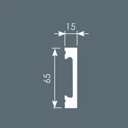 Плинтус Ecopolymer окрашенный, 65x15 мм