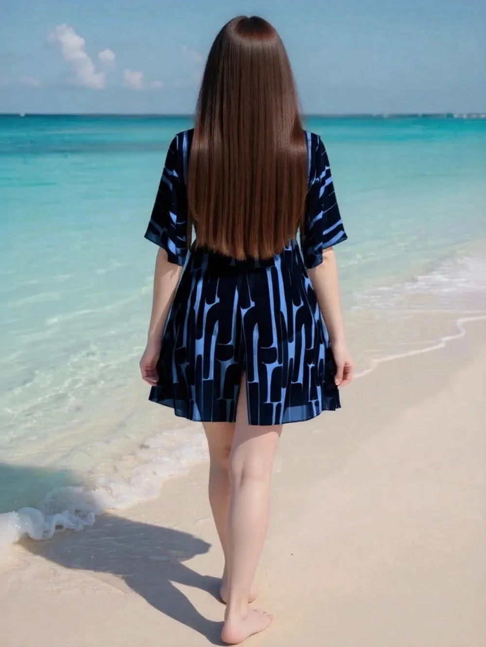 Купальник-платье слитный большой размер