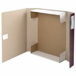 Короб архивный 80мм, бумвинил, с завязками, разборный, бордовый, Staff