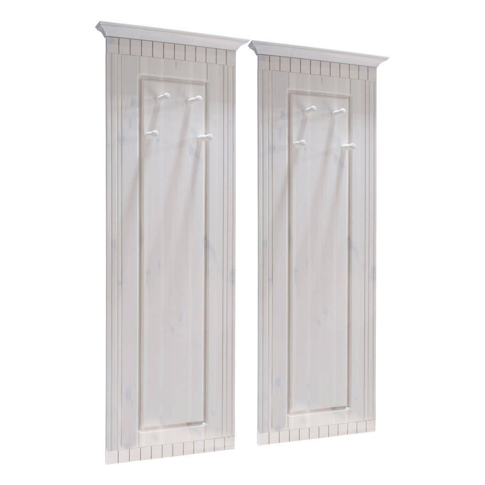 Вешалки настенные Неаполь для одежды из массива сосны, 2 шт.