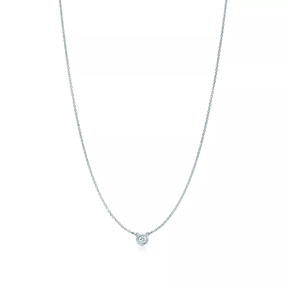Подвеска из серебра с бриллиантом, Tiffany💠 0.07 карат, В наличии