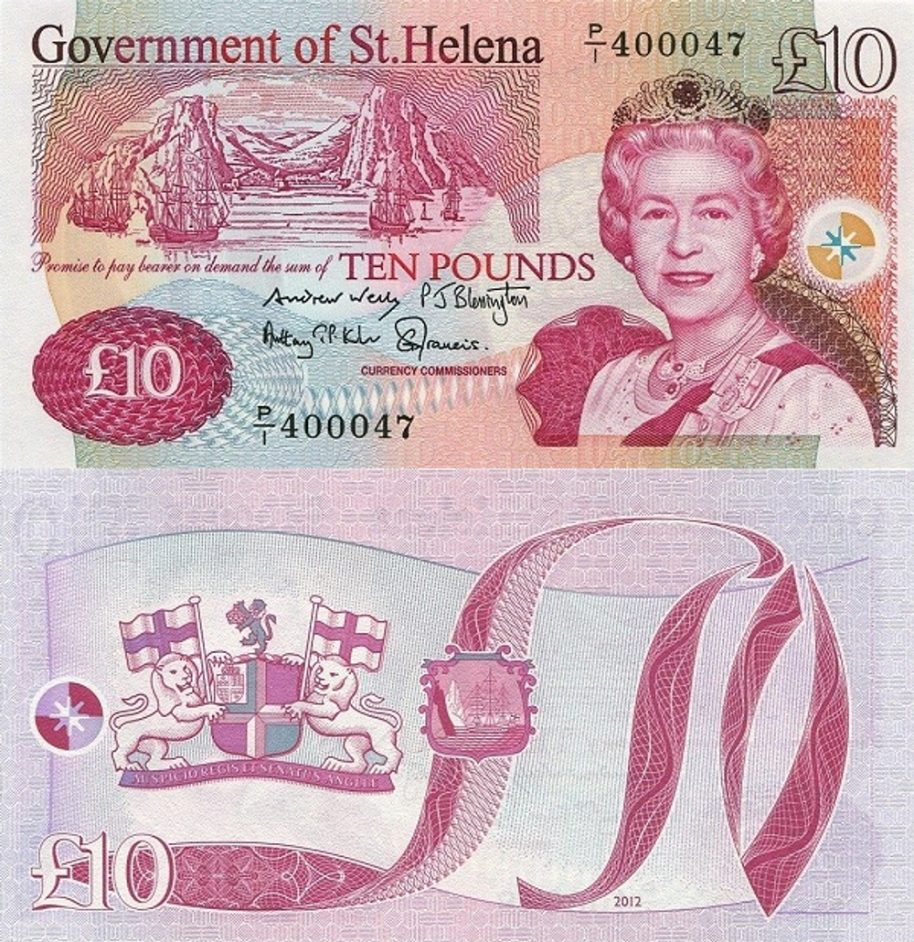 Остров Святой Елены 10 фунтов 2004-2012 Джеймстаун UNC