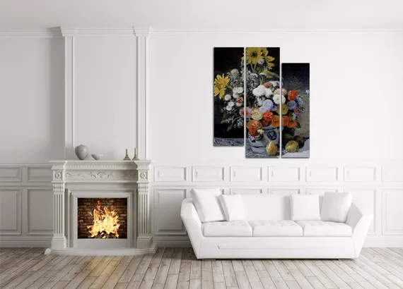 Модульная картина "Цветы в вазе"