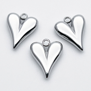 Подвеска Сердце, сталь, размер 16*12*3 мм, цена за 1 шт
