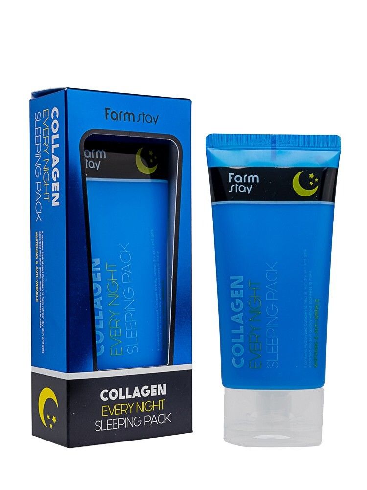 FARMSTAY Эффективная ночная маска для лица с коллагеном Collagen Every Night Sleeping Pack 120 мл