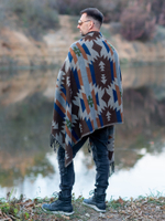 Шарф теплый с орнаментом Навахо