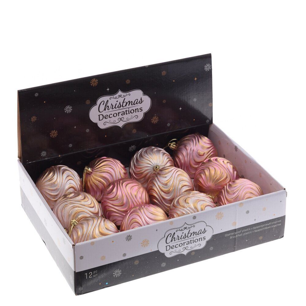 GAEM Набор из 12шт Украшение новогоднее "Шар", D 8 см, L35 W27 H8,5 см
