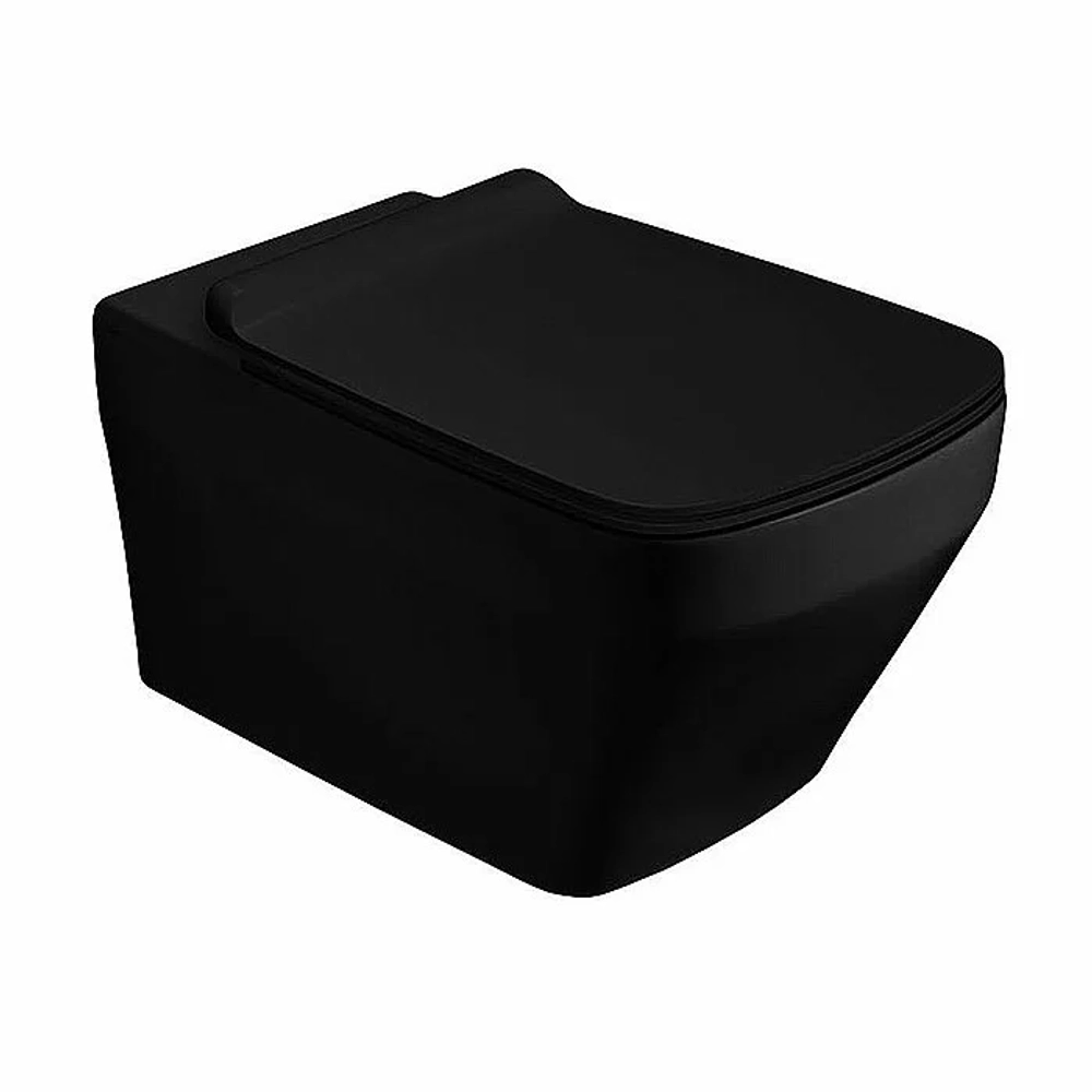 Унитаз подвесной SIMAS Baden Baden BB18nero matt безободковый, черный матовый