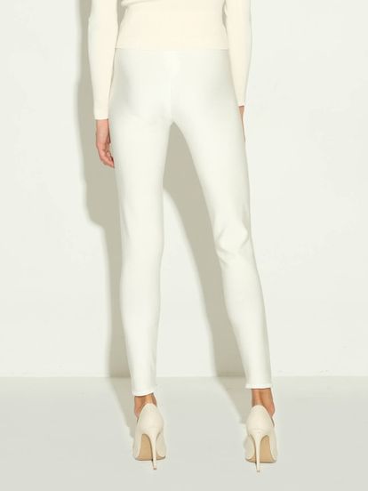 Женские брюки молочного цвета из 100% шелка - фото 6