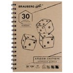 Скетчбук, слоновая кость 150г/м2, 148х210мм, 30л, гребень, BRAUBERG ART CLASSIC, 128948