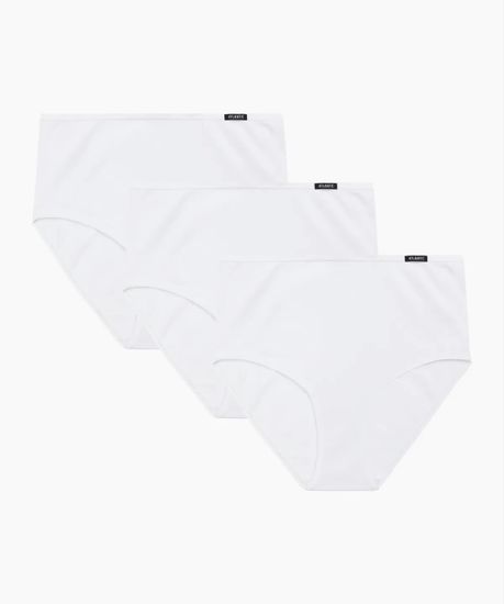 Женские трусы макси (3шт) Atlantic Basic 3BLP-585, белый