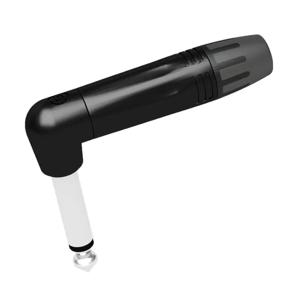 Seetronic MP2RX-B Кабельный разъём Jack моно, угловой. Черный корпус. Для кабеля диаметром 4-7 мм.