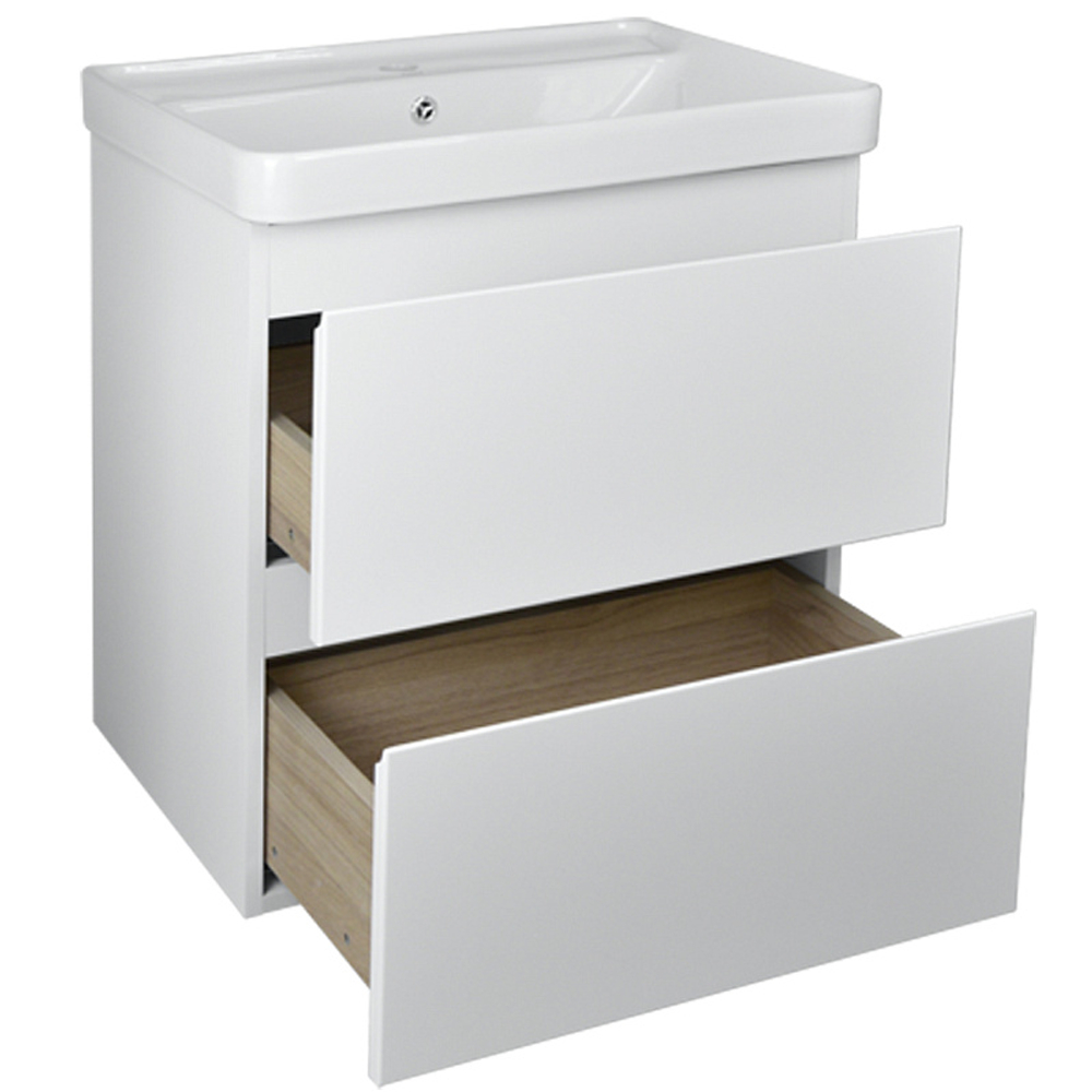 Комплект Azario тумба Мила 60 600х460х670 подвесная с раковиной Monte tx 60 белый (CS00080140)