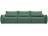 Диван прямой Лига-051 НПБ Лонг РОГОЖКА Амур 11 зеленый