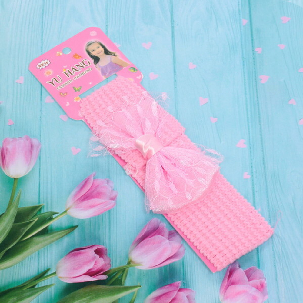 Повязка на голову детская на блистере «Little Krasa - Бритни», 6 цветов, 3,5*17 см