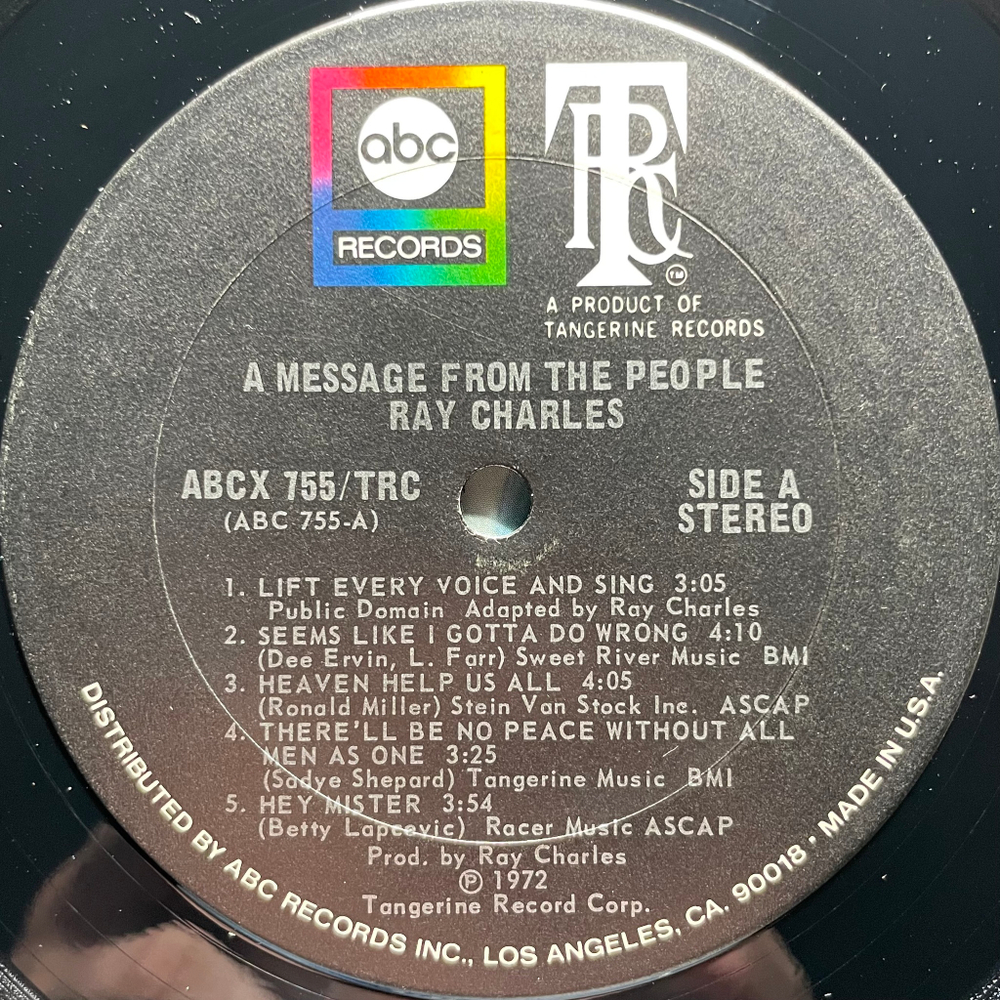 Ray Charles ‎– A Message From The People (США 1972г.)