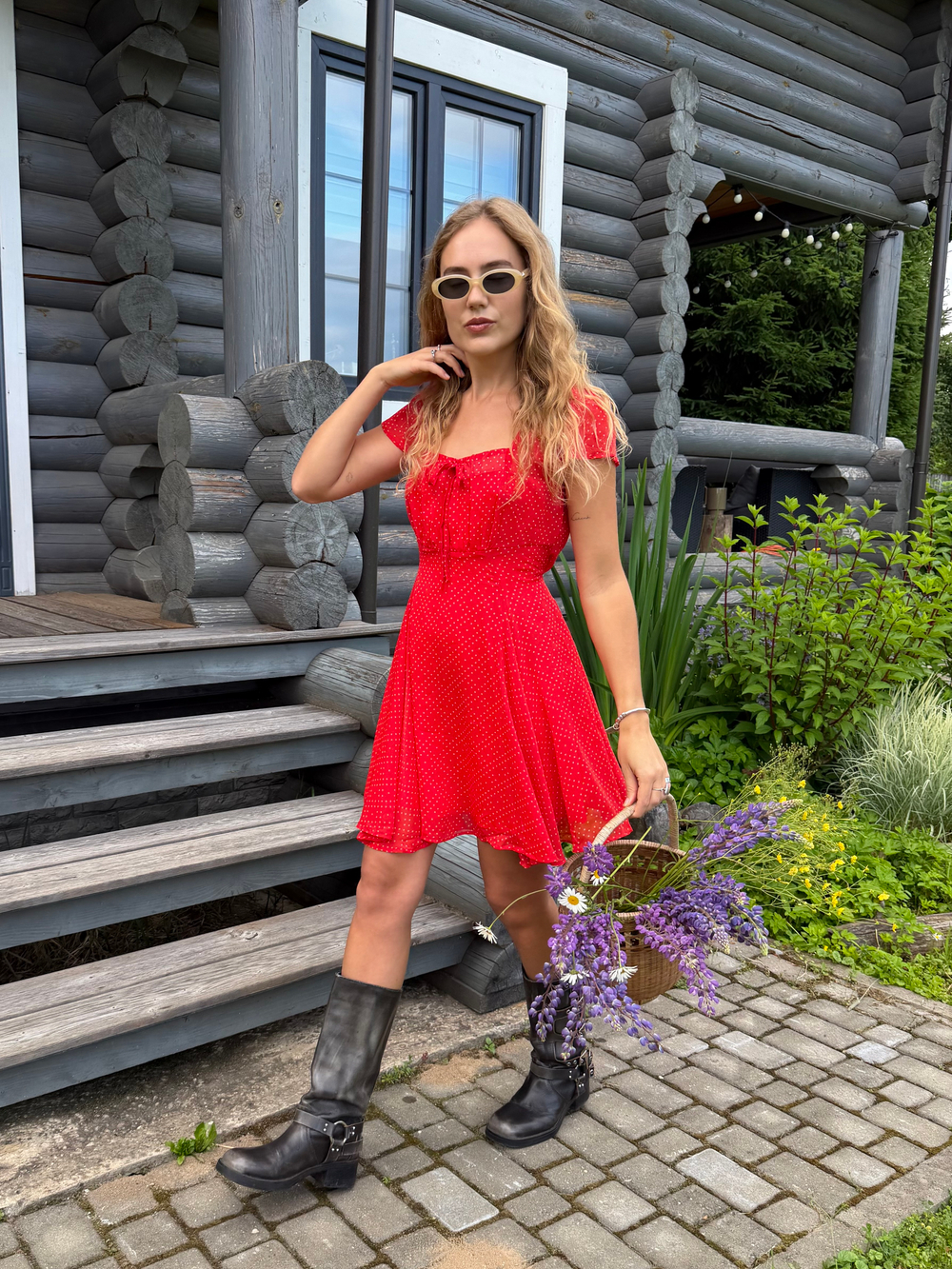 Платье Red dot красный