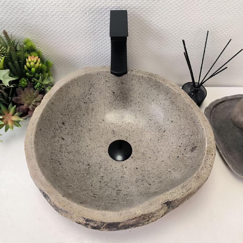 Раковина из речного камня RS-63614 (45*43*15) 0122