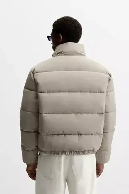 ZARA УТЕПЛЕННАЯ КУРТКА BOXY FIT, БЕЖЕВЫЙ